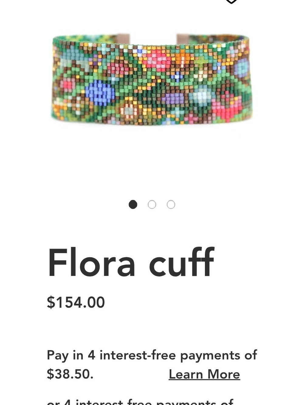 Anthropologie Flora Cuff Bracelet in Green, Pink, Blue, Gold